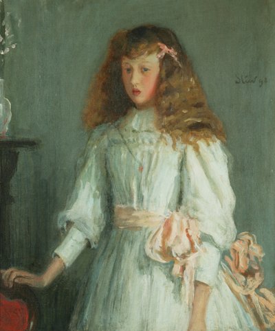 Egy fiatal lány fehér ruhában alkotó: Philip Wilson Steer