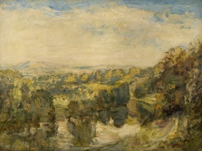 A Teme folyó, este, Ludlow közelében – a Clee Hills a távolban alkotó: Philip Wilson Steer
