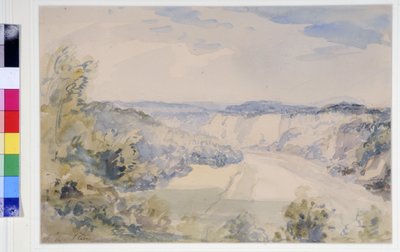 The Wye Chepstow felett, 1905 körül (akvarell, papír) alkotó: Philip Wilson Steer