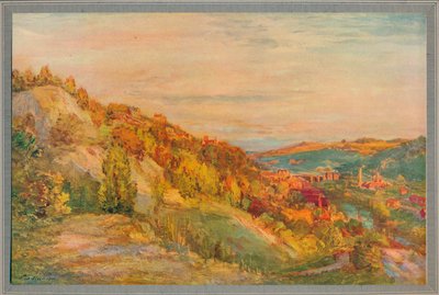 A vörös híd, Ironbridge, 1910, c1932 alkotó: Philip Wilson Steer
