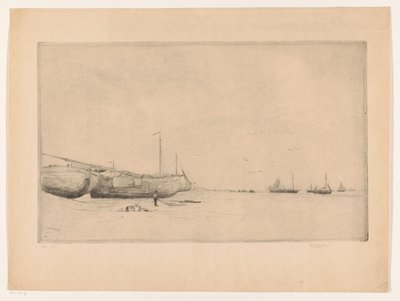 Scheveningeni tengerpart alkotó: Philip Zilcken (signed by artist)