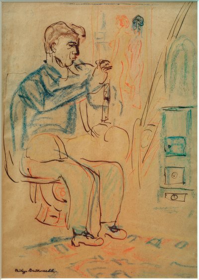 Scherer szobrász Kirchner műtermében alkotó: Philipp Bauknecht
