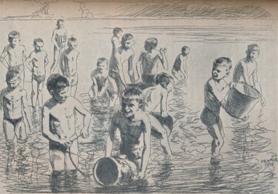 Fiúfürdőzés, 1911 alkotó: Philipp Franck