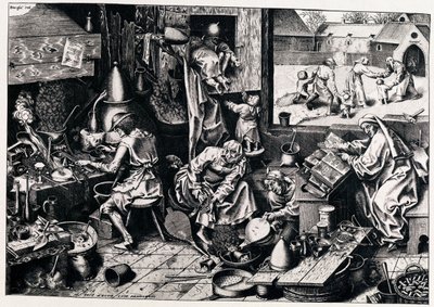 Az alkimista, 1558 alkotó: Philipp Galle