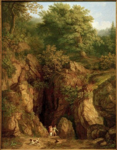 J.Ph. Hackert, Szent Ferenc barlangja a Monte Vernán I. alkotó: Philipp Hackert