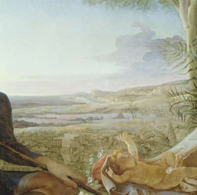 Krisztus gyermeke és tája a Pihenés útján Egyiptomba, 1805-06 (141645 részlete) alkotó: Philipp Otto Runge