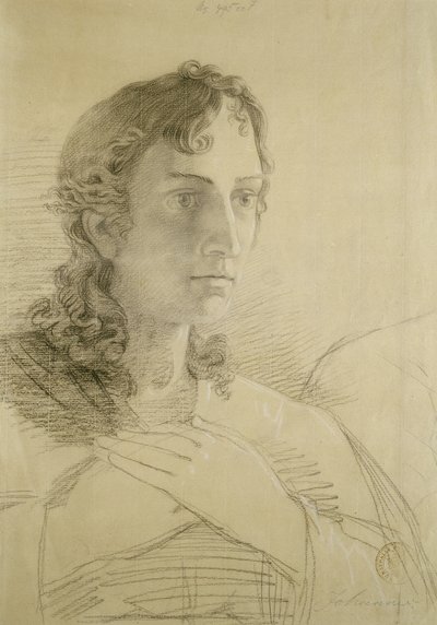 Szent János feje és kezei, 1806 (kréta és szén, papír) alkotó: Philipp Otto Runge