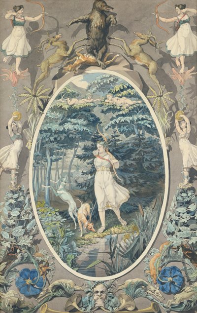 A vadászat öröme, 1808-9 (toll és WC papíron) alkotó: Philipp Otto Runge