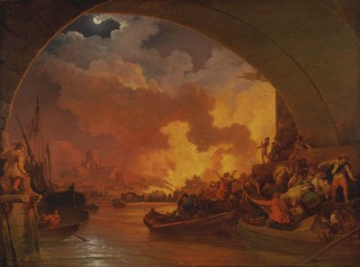 The Great Fire of London [1985, Cormack, YCBA Concise Catalogue] alkotó: Philippe-Jacques de Loutherbourg
