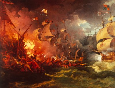 A spanyol armada veresége, 1588. augusztus 8. alkotó: Philippe Jacques de Loutherbourg