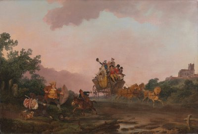 Mulatozók egy edzőn alkotó: Philippe Jacques de Loutherbourg