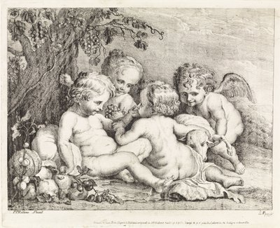 Krisztus, Keresztelő János és két putti alkotó: Philippe Lambert Joseph Spruyt