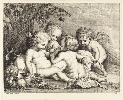 Krisztus, Keresztelő János és két putti alkotó: Philippe Lambert Joseph Spruyt