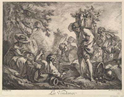 A szőlőszüret. alkotó: Philippe Louis Parizeau
