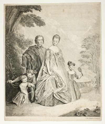 A Family Promenade, más néven Philippe Mercier, első felesége és családja alkotó: Philippe Mercier