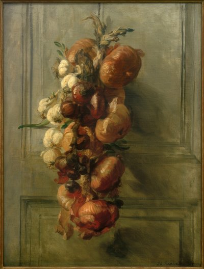 Csendélet hagymával alkotó: Philippe Rousseau