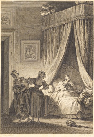 A három pletyka fogadása: A szolga alkotó: Philippe Triere and Antoine Jean Duclos after Jean Honoré Fragonard