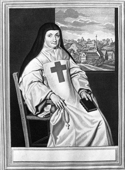 Jacqueline Marie Angélique Arnauld, anyja Angélique (1591-1661), francia apáca, Port Royal des Champs (Port-Royal-des-Champs) apátnője. alkotó: Philippe de (after) Champaigne
