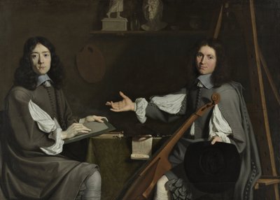 Mindkét művész kettős portréja, 1654 alkotó: Philippe de Champaigne