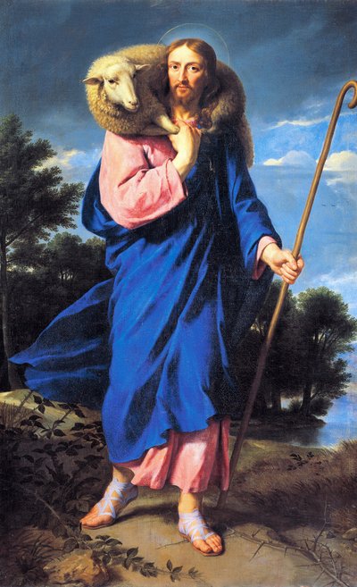 Jó pásztor, Philippe de Champaigne (1602-1674), olaj, vászon alkotó: Philippe de Champaigne