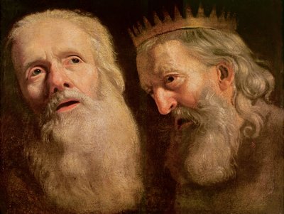 Tanulmány a két öreg fejéről, alkotó: Philippe de Champaigne