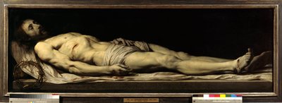 A halott Krisztus a lepelre fektetve Philippe de Champaigne (1602-1674) festménye 17. század V 0,68x1,97 m Párizs, Musee du Louvre alkotó: Philippe de Champaigne