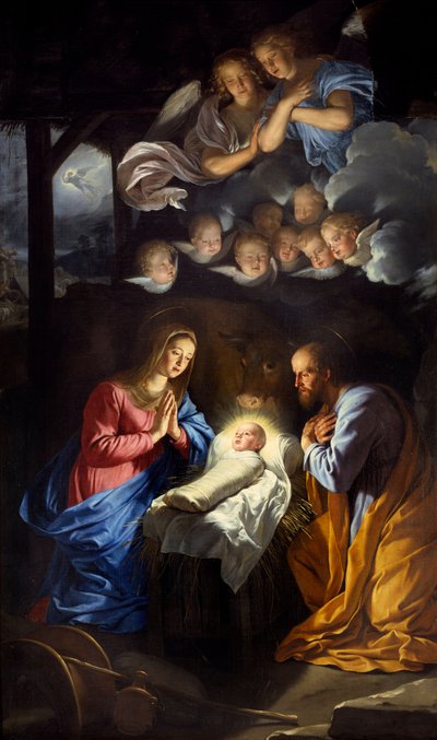 A Születés. Philippe De Champaigne (1602-1674) festménye alkotó: Philippe de Champaigne