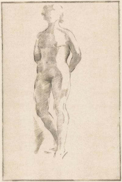 Álló meztelen nő kezével a háta mögött alkotó: Philippus de Groot (signed by artist)