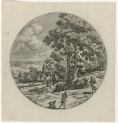 Procris schenkt Cephalus een magische pijl Cephalus en Procris (sorozat címe) alkotó: Philips Galle (attributed to workshop of)