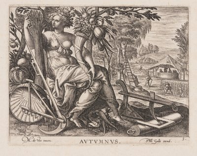 Autumnus, a Négy évszakból alkotó: Philips Galle