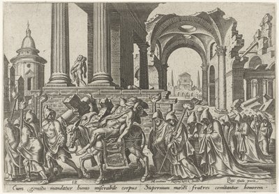 Sámson temetése The Days of Doom of the Jewish People (sorozat címe) alkotó: Philips Galle
