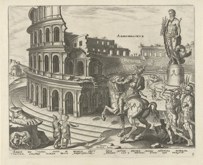 Colosseum Rómában Amfiteátrum (cím a tárgyon) A világ nyolc csodája. (sorozat címe) alkotó: Philips Galle