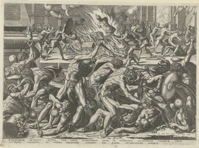 Gladiátorok harca alkotó: Philips Galle