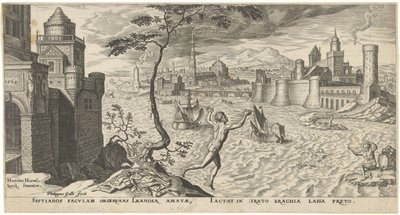 Hős Leander alkotó: Philips Galle