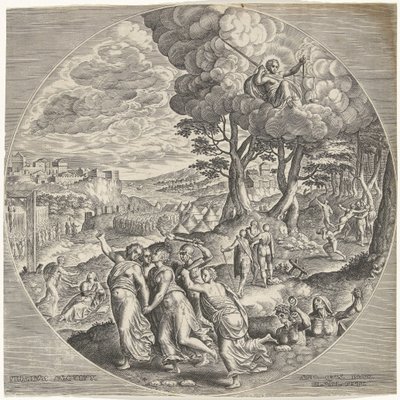 Vaskor Ferreum saeculum (cím a tárgyon) A négy korszak (sorozat címe) alkotó: Philips Galle
