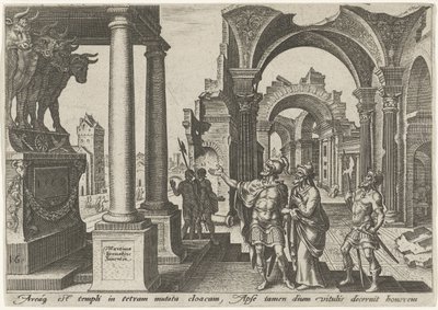 Jehu az aranyborjak bálványát imádja The Days of Doom of the Jewish People (sorozat címe) alkotó: Philips Galle