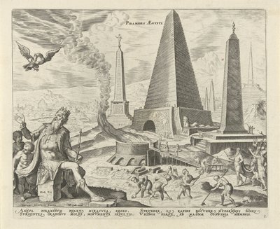 Egyiptom piramisai Aegypti piramisok (cím a tárgyon) A világ nyolc csodája (sorozat címe) alkotó: Philips Galle
