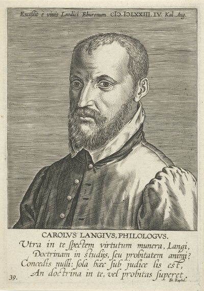 Charles de Langhe portréja alkotó: Philips Galle