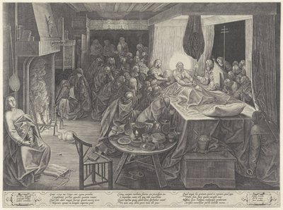 Mária halálos ágya alkotó: Philips Galle
