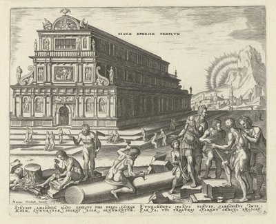 Diana temploma Efézusban Dianae Ephesie templvm (cím az objektumon) A világ nyolc csodája (sorozat címe) alkotó: Philips Galle