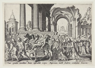 Sámson temetése alkotó: Philips Galle