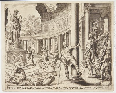 Ashtoreth, Chemosh és Milcom templomának lerombolása alkotó: Philips Galle