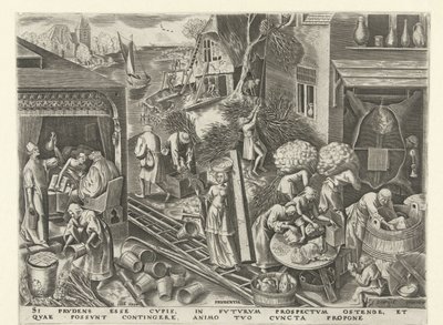 Vigyázat Prudentia (cím a tárgyon) A hét erény (sorozat címe) alkotó: Philips Galle