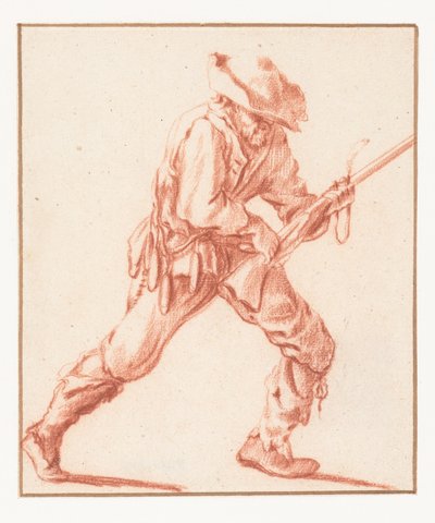 Férfi puskát tölt alkotó: Philips Wouwerman (copy after)