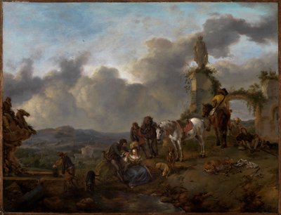 Pihenő vadásztársaság alkotó: Philips Wouwerman