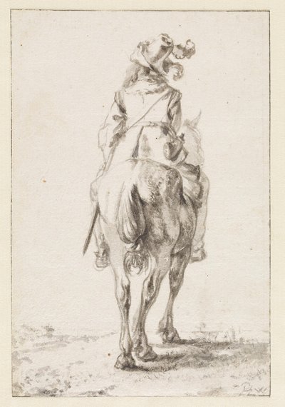 Lovas, hátulról nézve alkotó: Philips Wouwerman