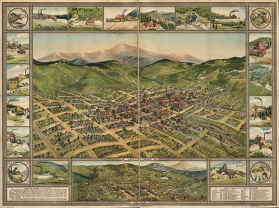 Cripple Creek, 1896. alkotó: Phillips and Desjardins Western Lithograph Co.
