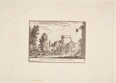 Olaszul: Sepolcro di Metella o sia Capo di Bove alkotó: Philothée Francois Duflos