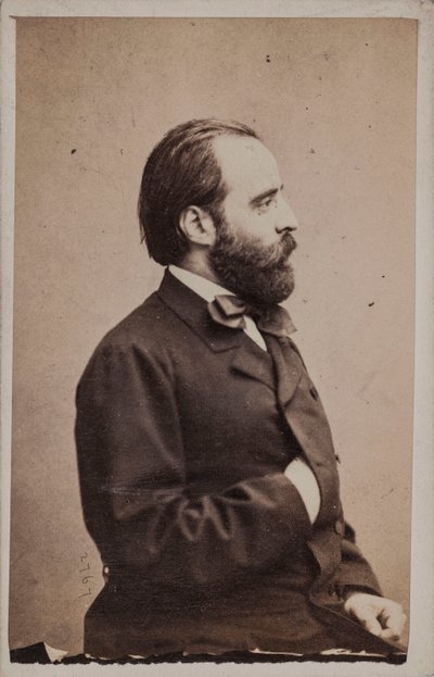 Angelo Mariani karmester és zeneszerző portréja 1821-1873. alkotó: Photo studio Giulio Rossi and Giovan