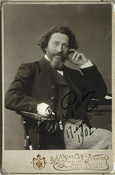 Ilja Repin művész portréja 1844-1930 alkotó: Photo studio H. Rentz and F.